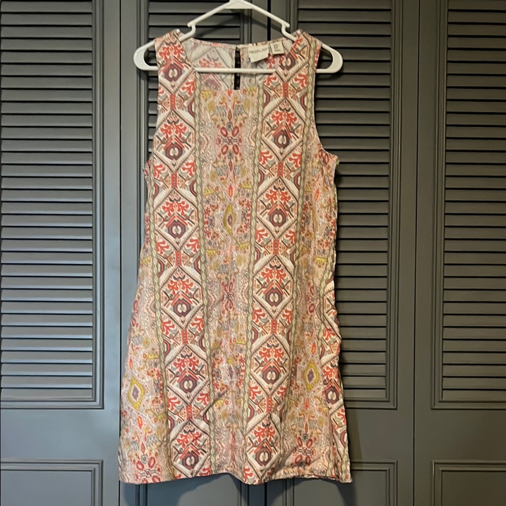 Rachel Zoe : Sleeveless Linen Patterned Dress - M